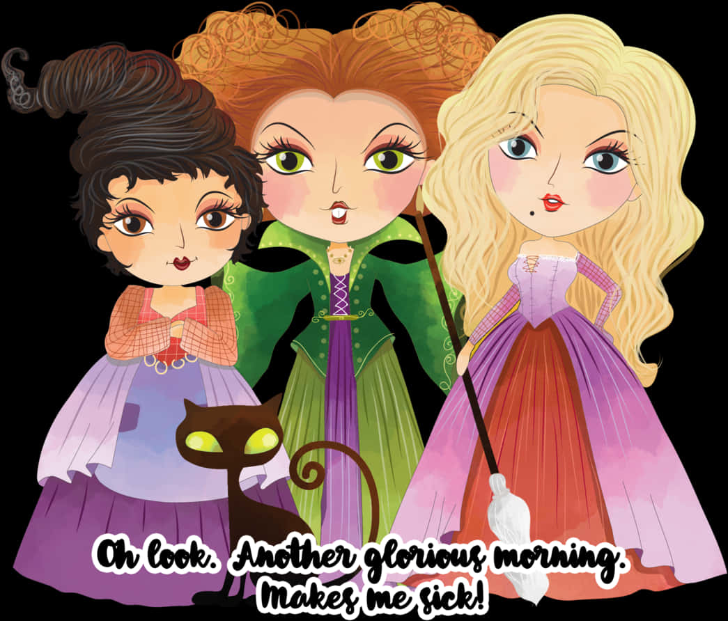 Hocus Pocus Sanderson Kardeşler Karikatür Duvar Kağıdı