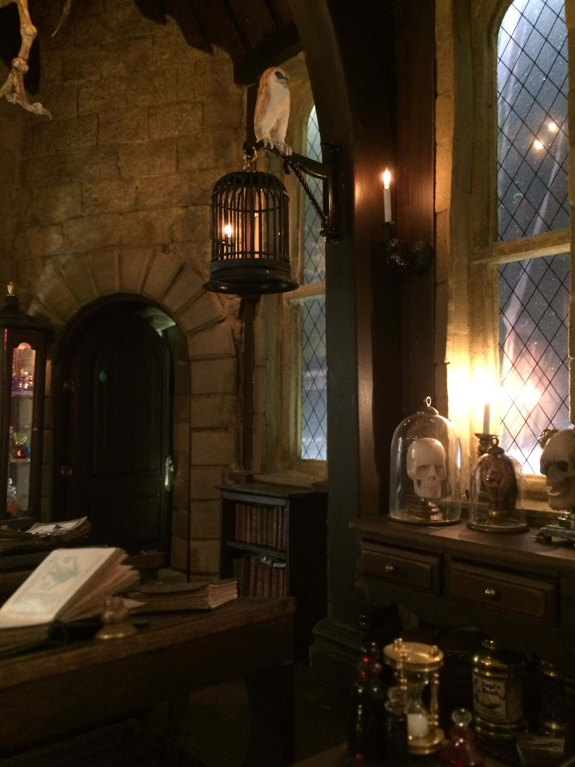 Hogwarts Karanlık Sanatlar Sınıfına girin ve karanlık sanatların sırlarını açığa çıkarın. Duvar Kağıdı
