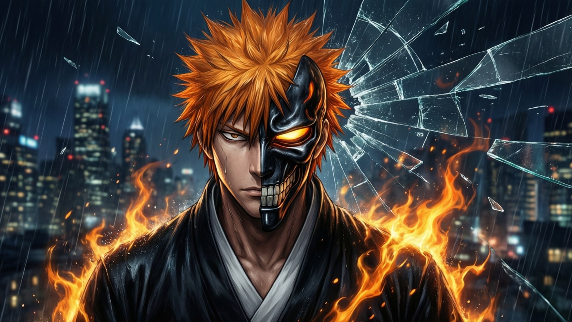 Hollow'un Füzyon Ichigo'su Duvar Kağıdı