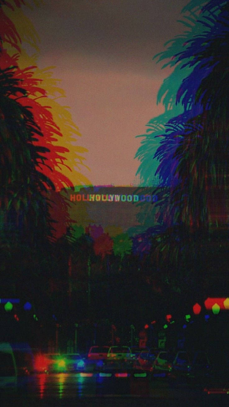 Hollywood Trippy Estetiği Duvar Kağıdı