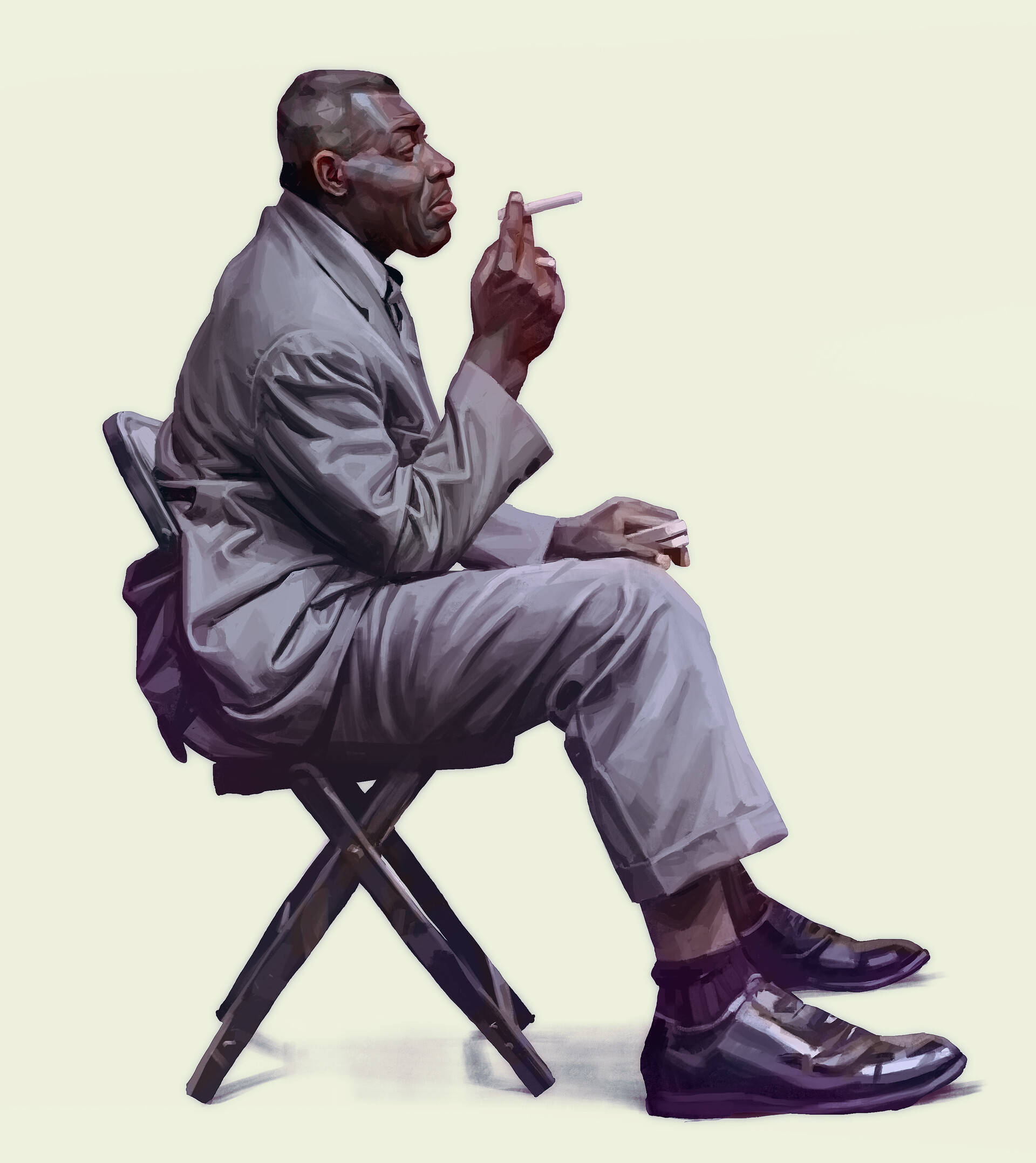 Howlin Wolf Hayran Sanatı Resmi Sigara İçerken Duvar Kağıdı