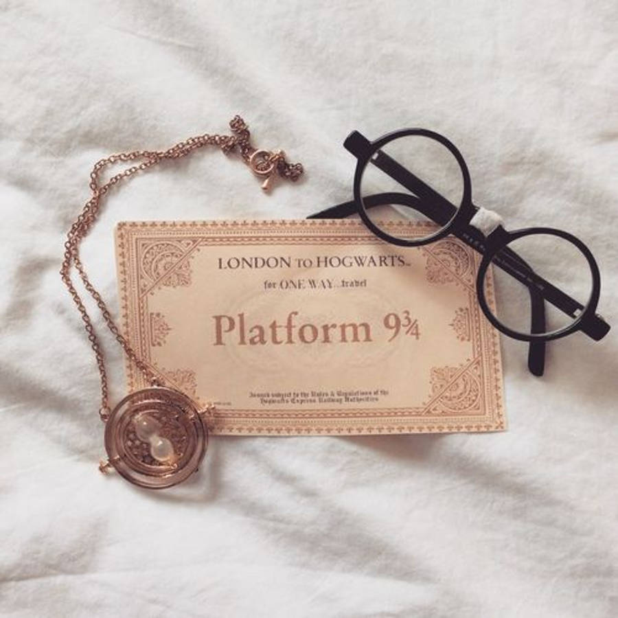 HP Hogwarts Ekspres Bileti Estetiği Duvar Kağıdı