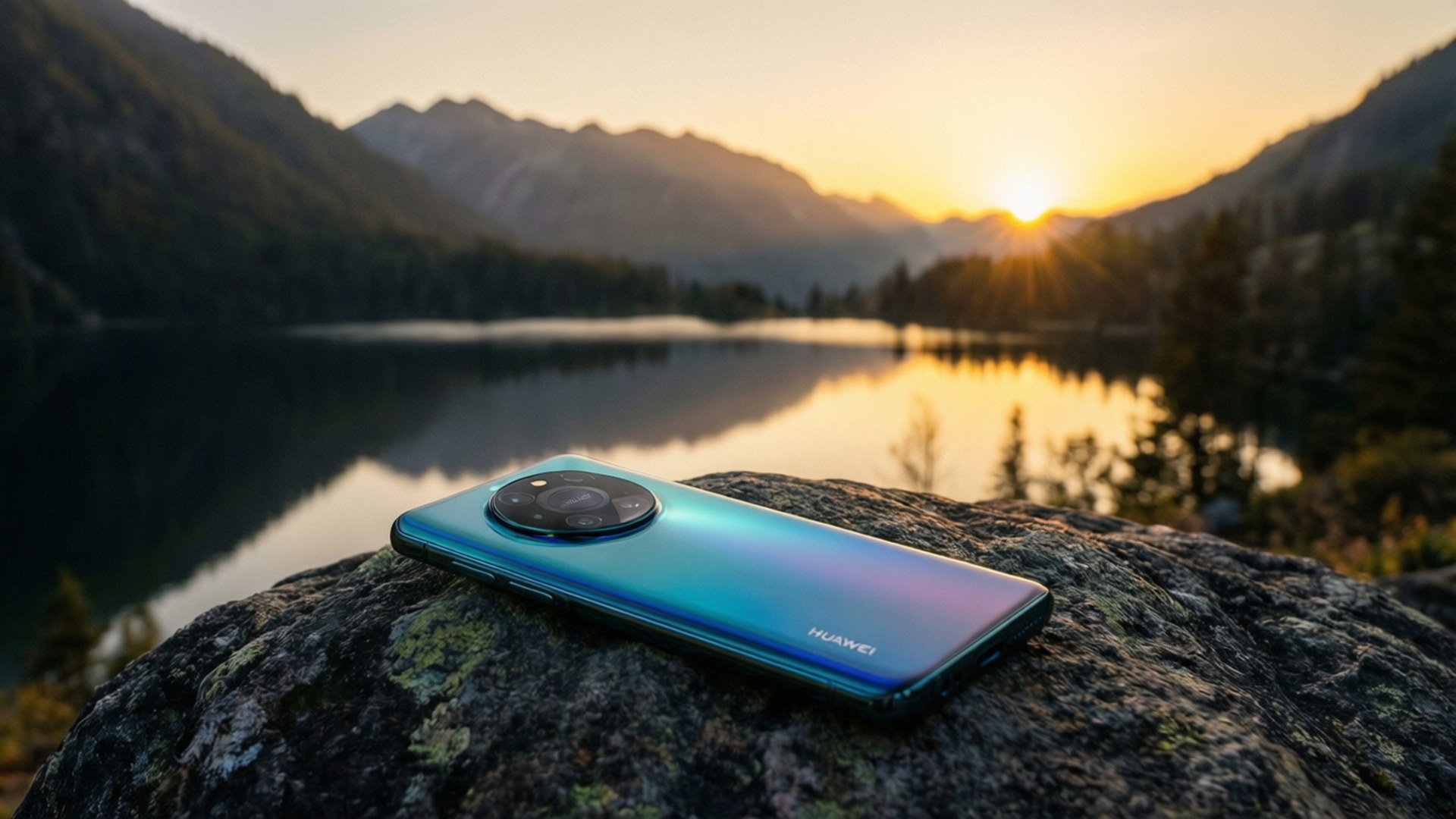 Huawei ile Gün Batımı Gölü Duvar Kağıdı
