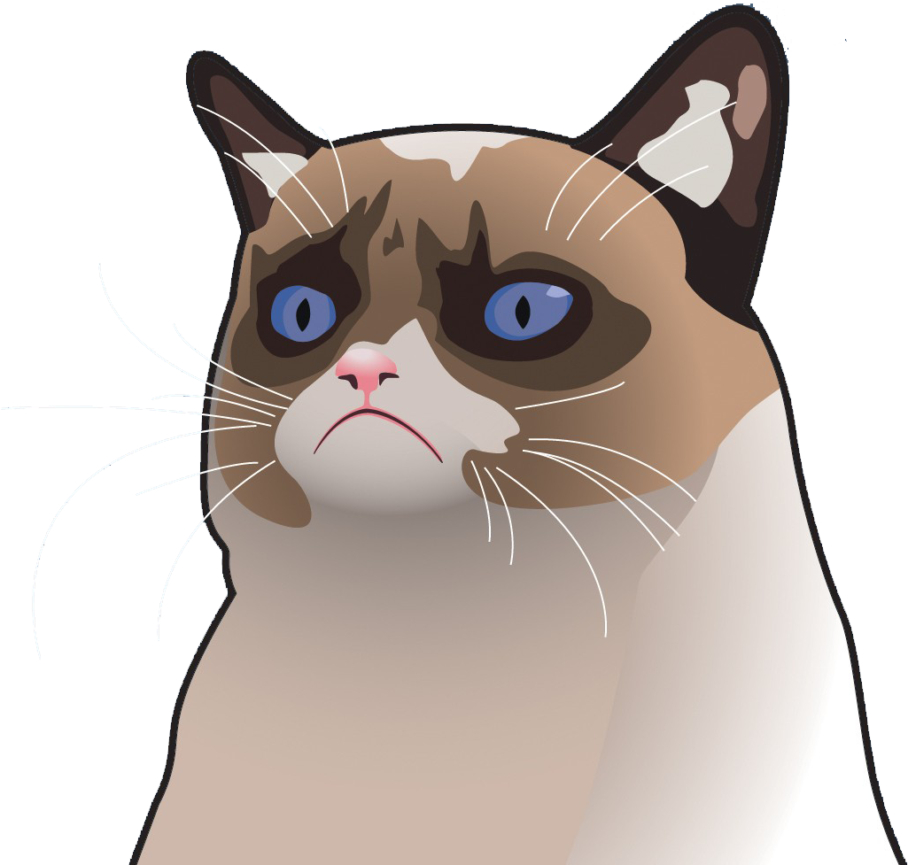 Huysuz Kedi Karikatür İfadesi.PNG Duvar Kağıdı