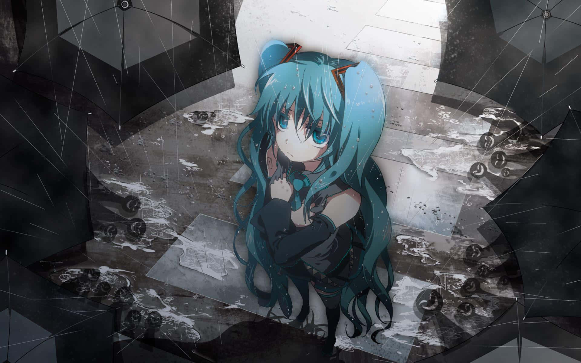 Hüzünlü Anime Arka Planı Duvar Kağıdı