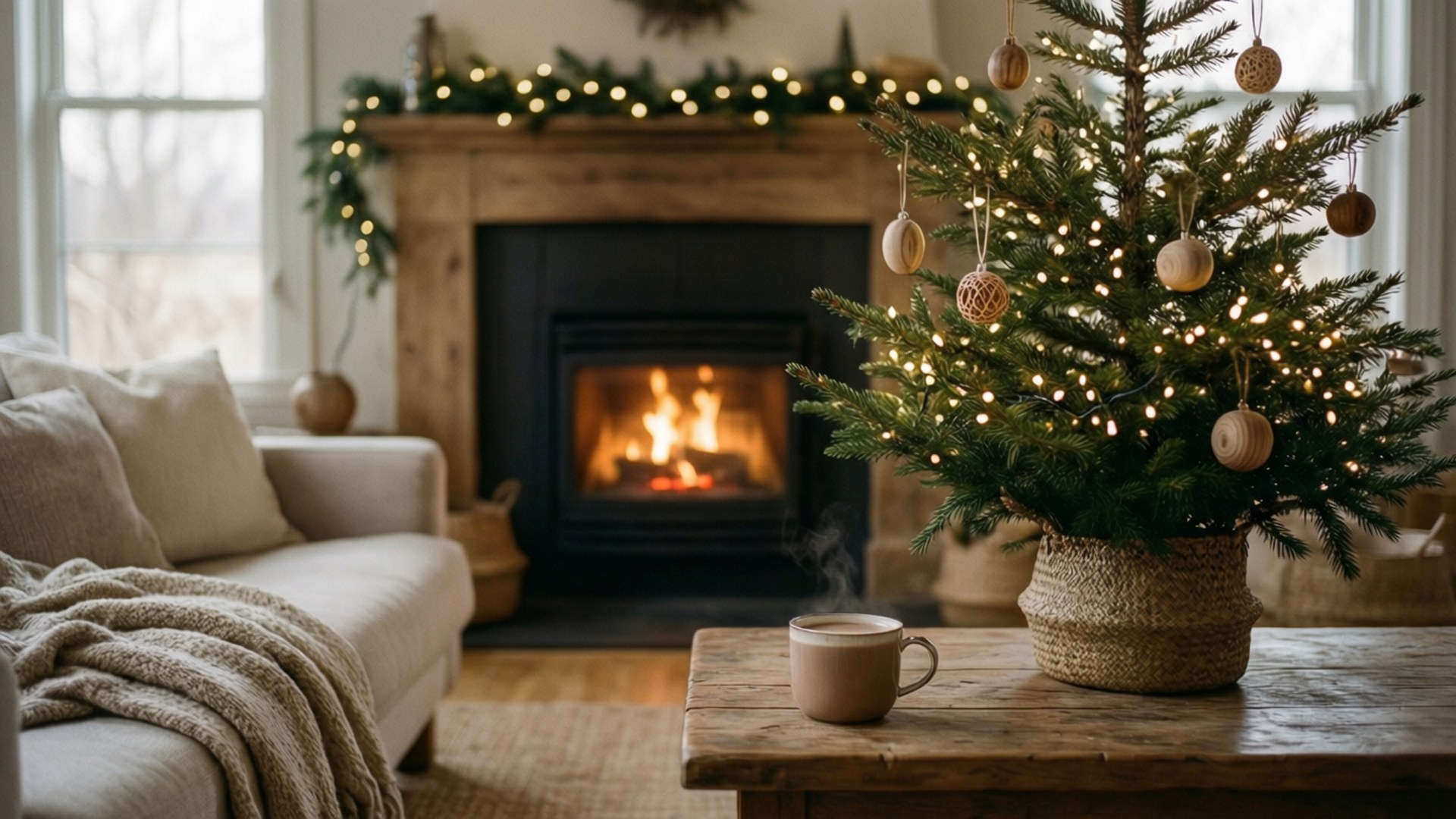 Hygge Noel Oturma Odası Duvar Kağıdı