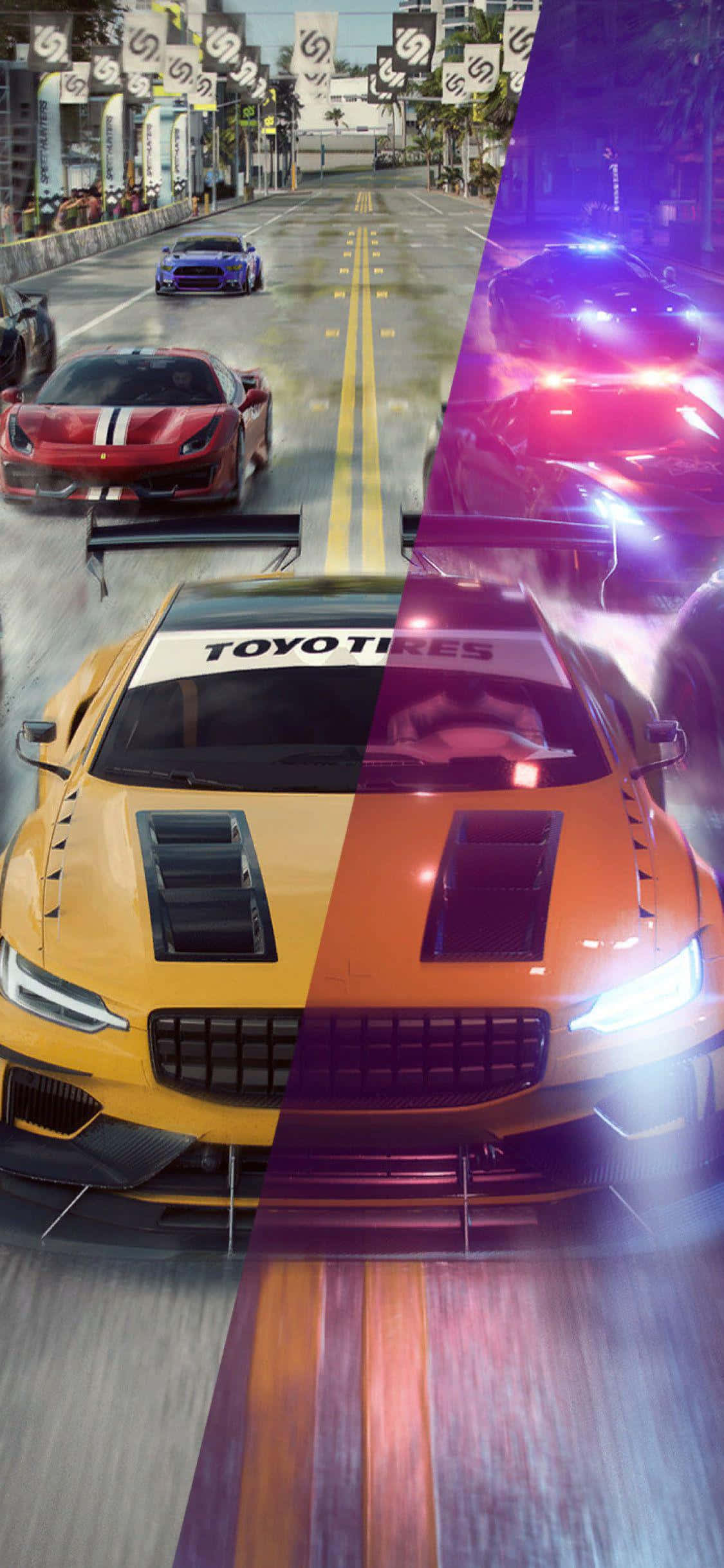 Hız Şeytanını Serbest Bırakın - iPhone Xs'inize Need for Speed Heat'i Alın Duvar Kağıdı