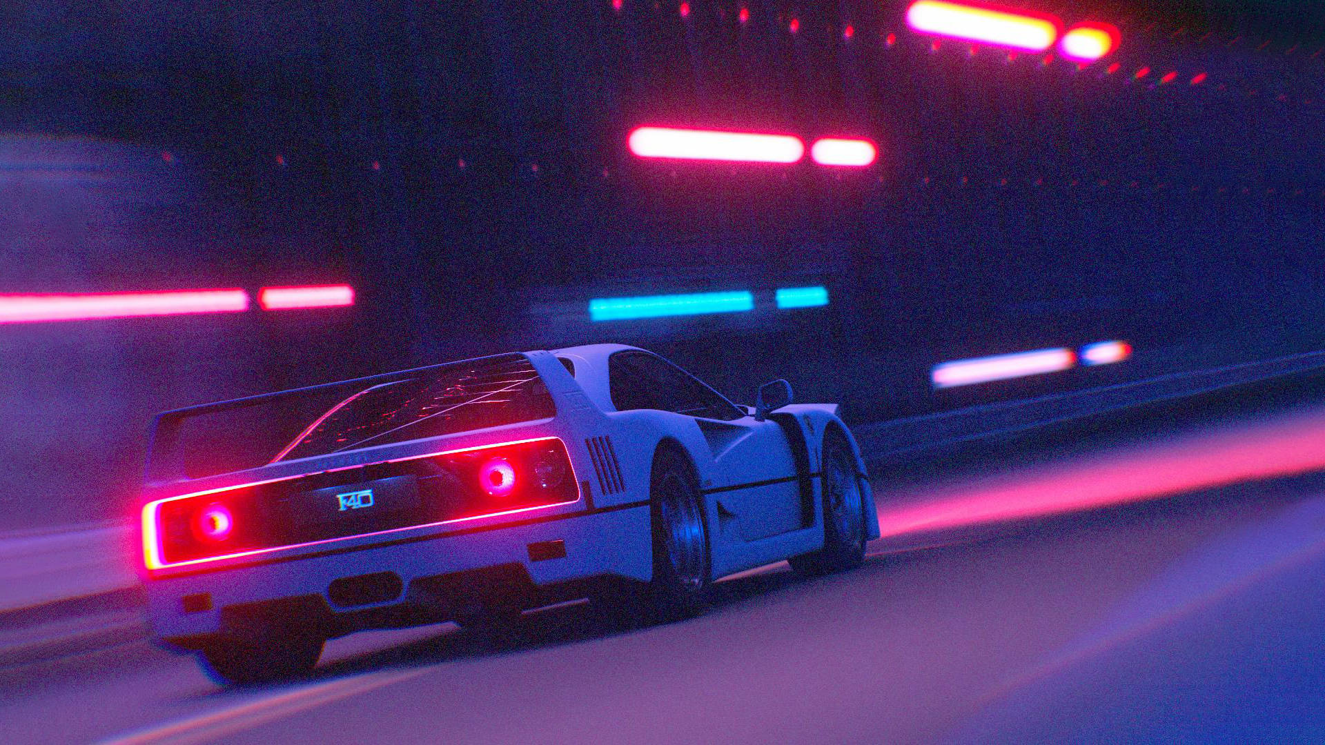 Hızla Giden Neon Işıklı JDM Araba Duvar Kağıdı