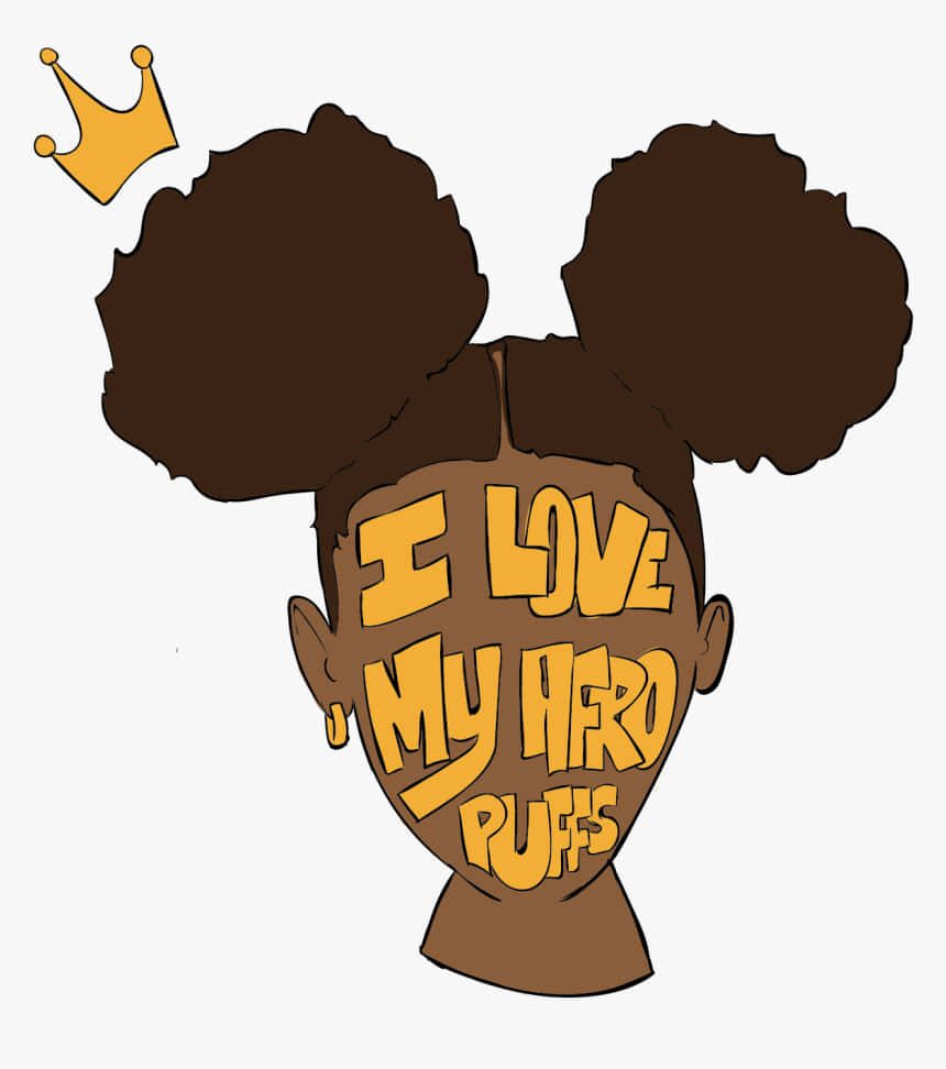 I Love PFP Afro Pufiği Duvar Kağıdı