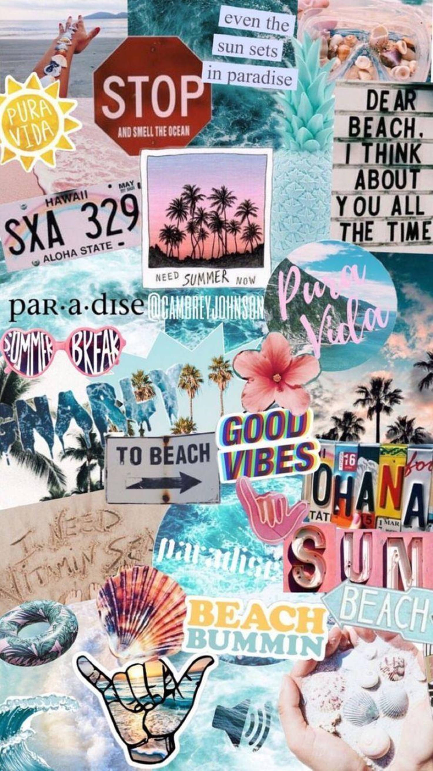 I Need Vitamin Sea Estetik VSCO Duvar Kağıdı