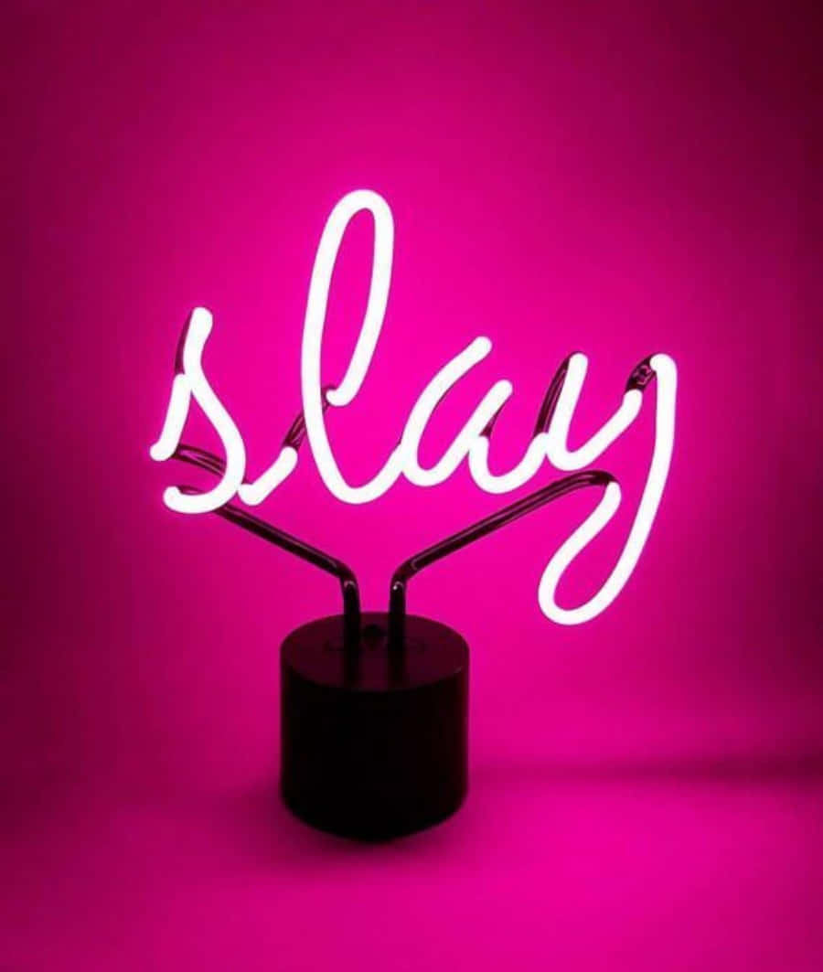 İçinizdeki ışıltıyı Neon Pembe Estetiği ile kucaklayın Duvar Kağıdı