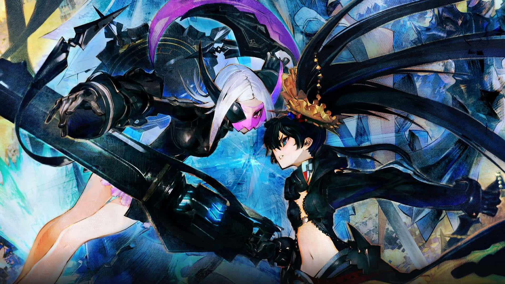 İki Anime Savaşçısı Savaşa Hazır Duvar Kağıdı