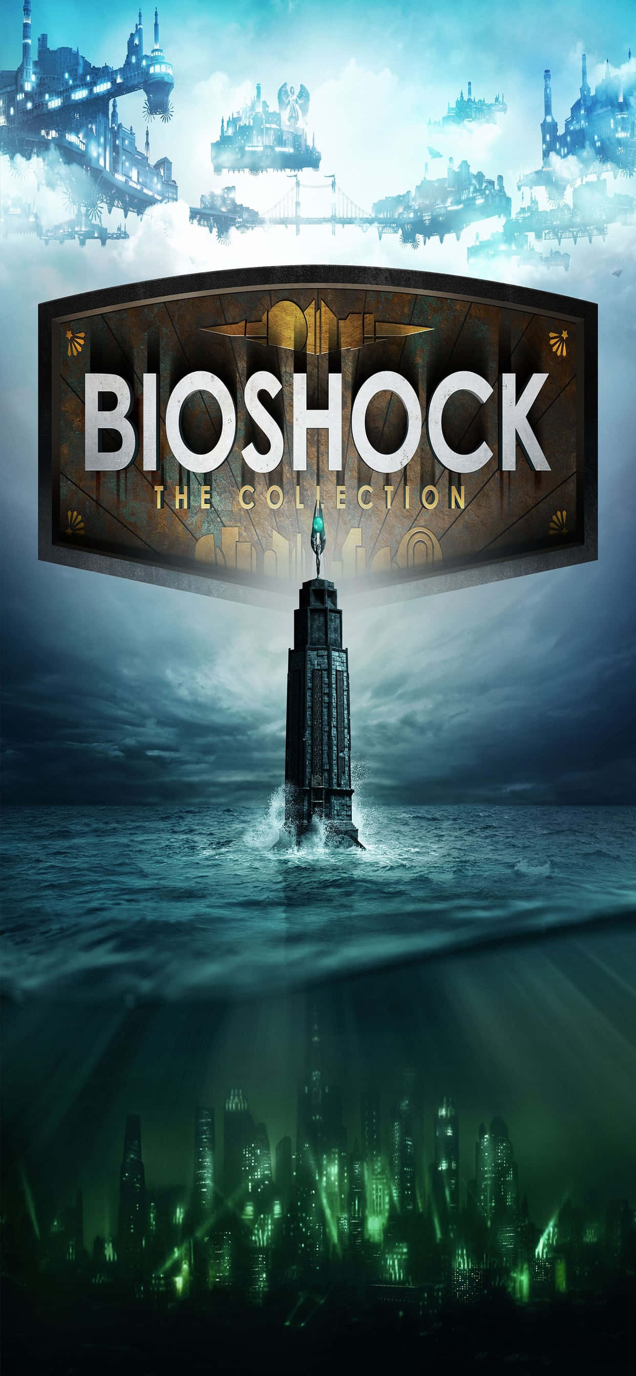 İki Boyutlu Dünya iPhone Xs Max Bioshock Infinite Arka Planı Duvar Kağıdı