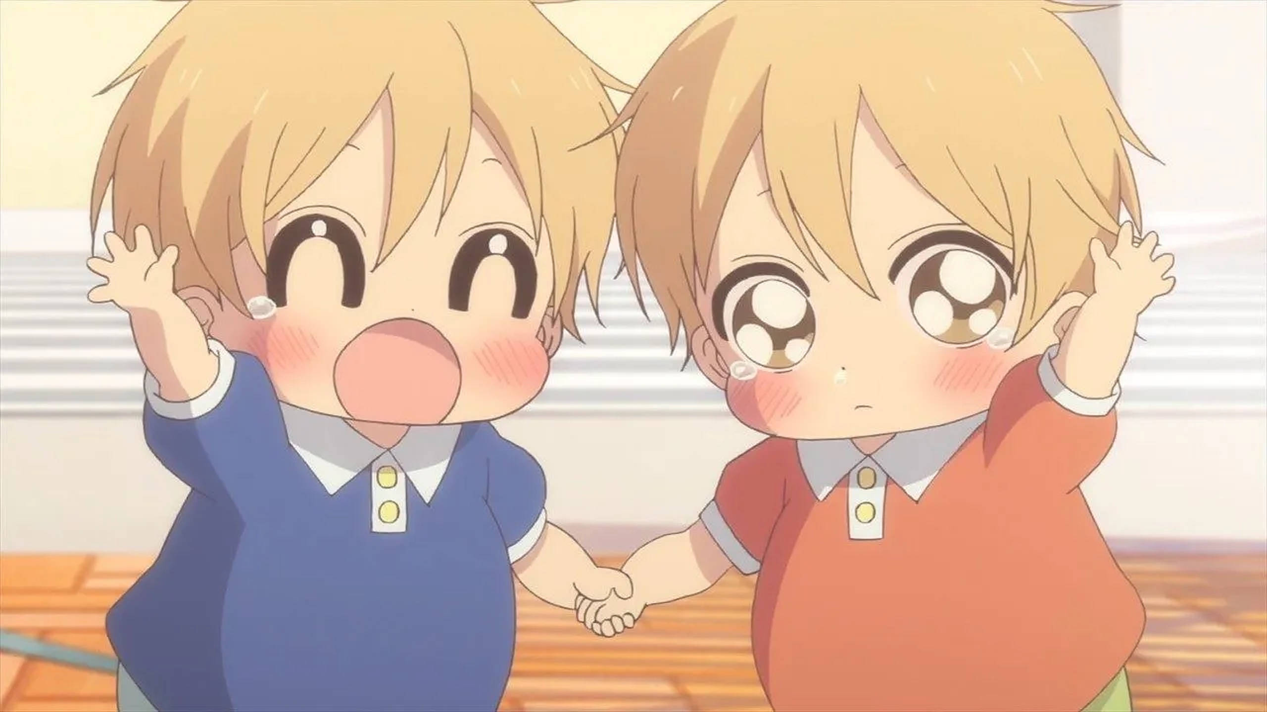 İki Sevimli Anime Çocuğu Duvar Kağıdı