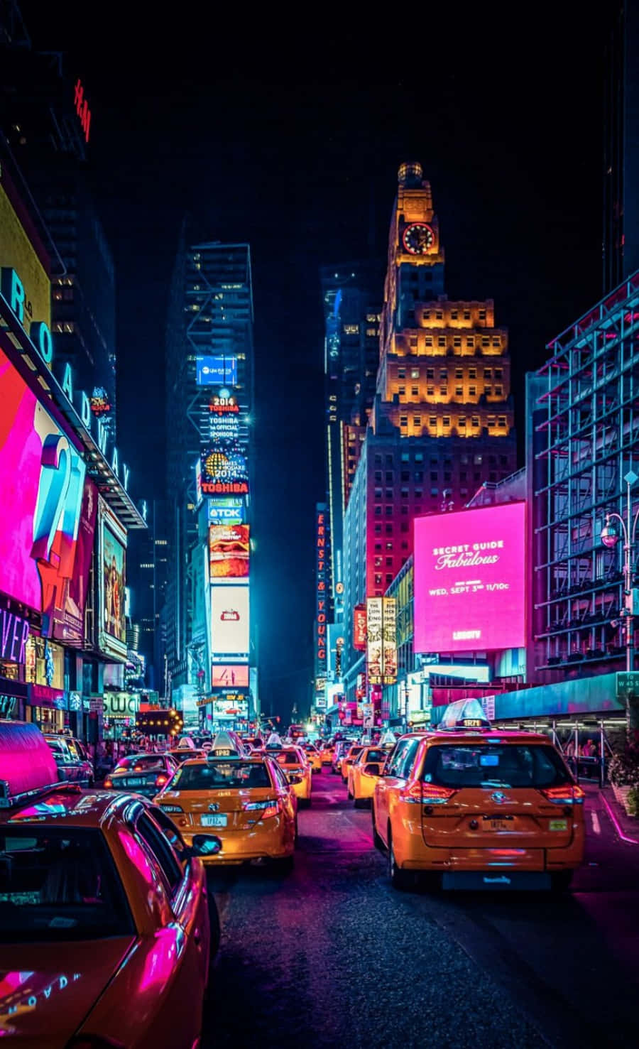 İkonik New York Şehri'nin siluet manzarası Duvar Kağıdı