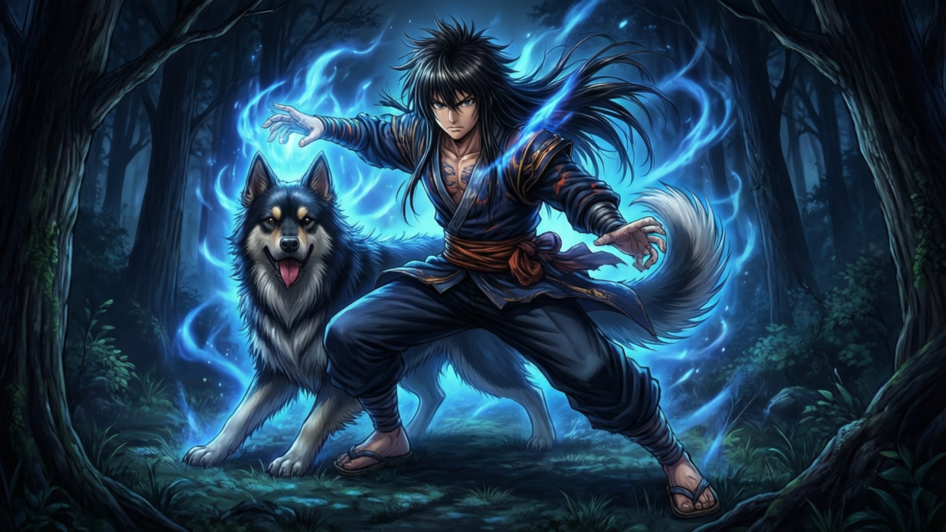 İlahi Köpeğin Gece Avı Duvar Kağıdı