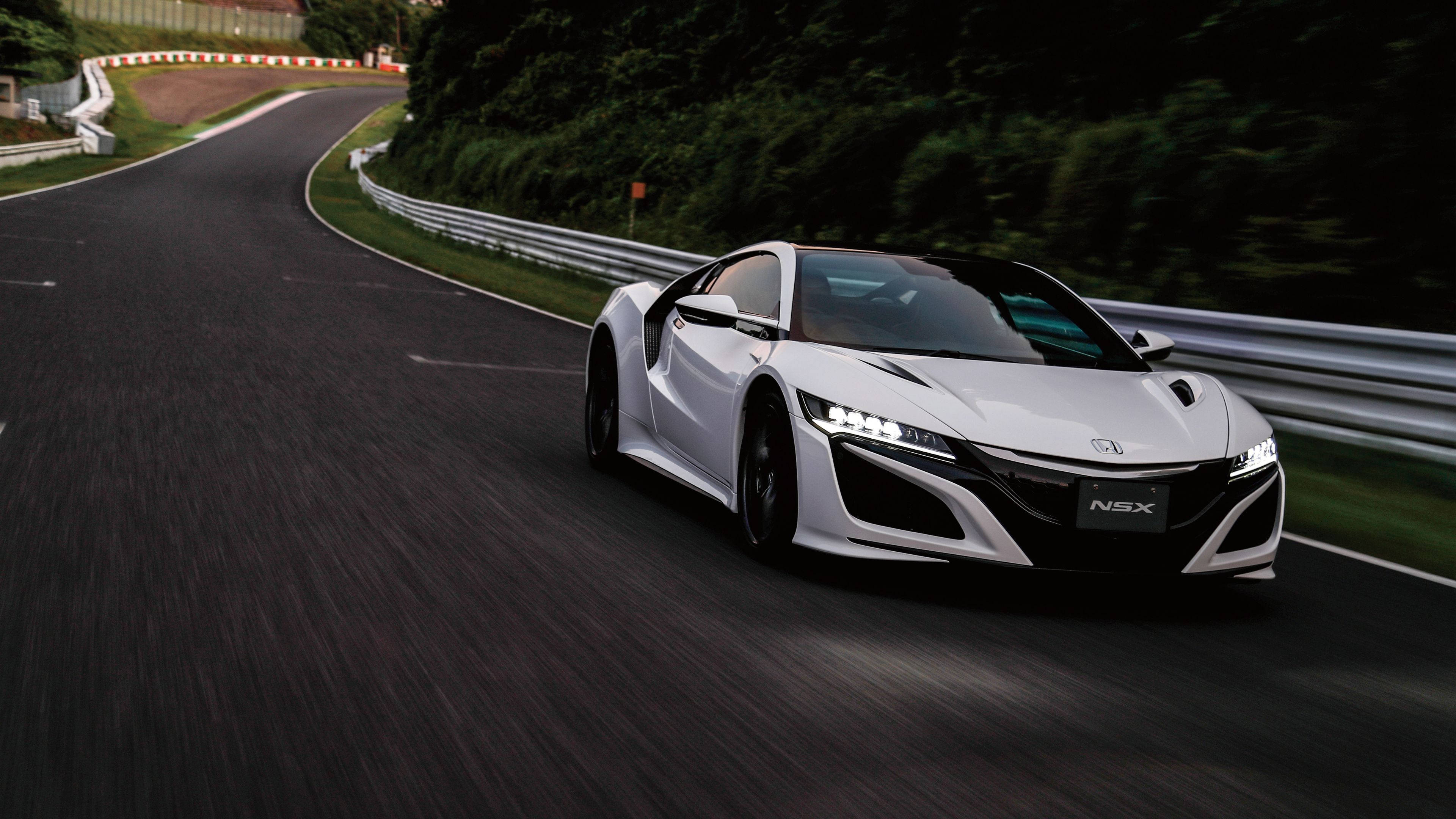 İnci Beyazı Honda NSX 4K Araba Duvar Kağıdı