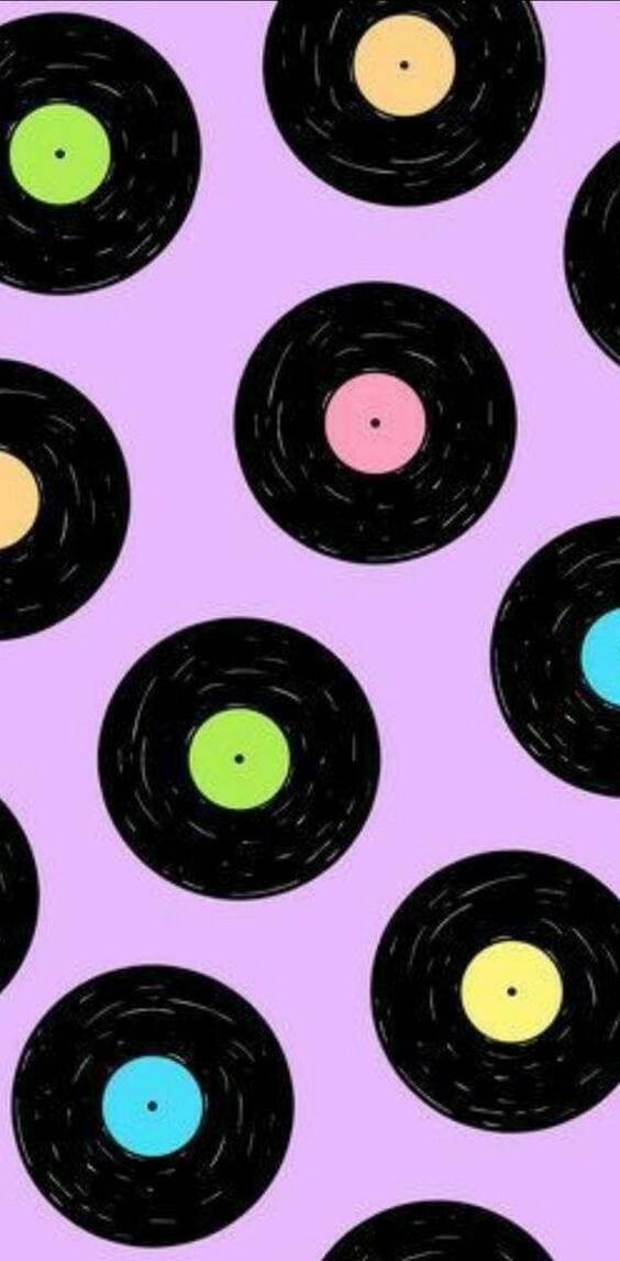 İndie Çocuk Estetiği Siyah Minimalist Disk Duvar Kağıdı