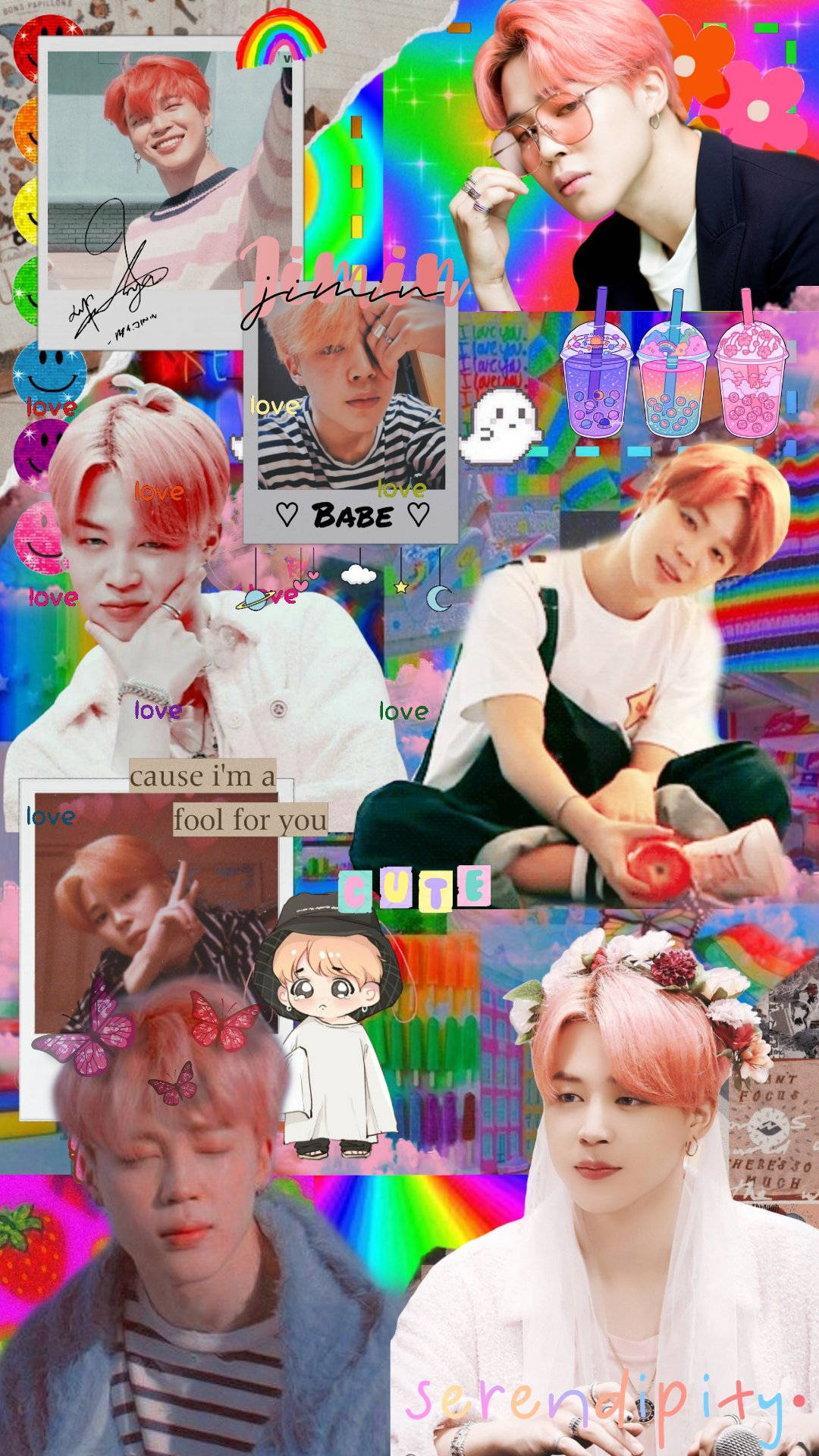 İndie Kid Estetiği Sevimli Park Jimin Duvar Kağıdı