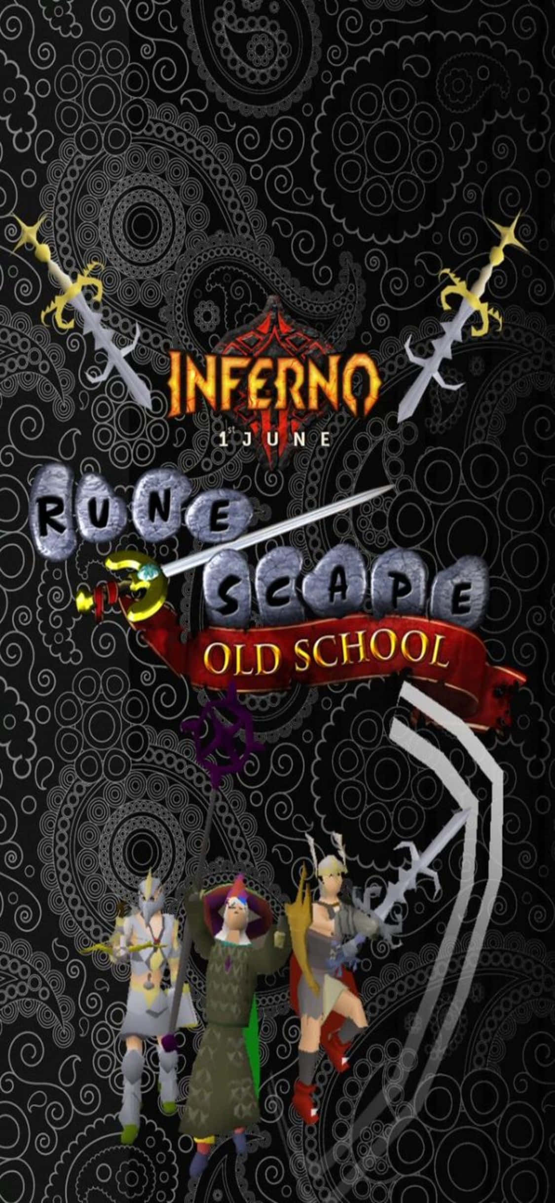 Inferno ile iPhone X Runescape Oldschool Arkaplan Duvar Kağıdı