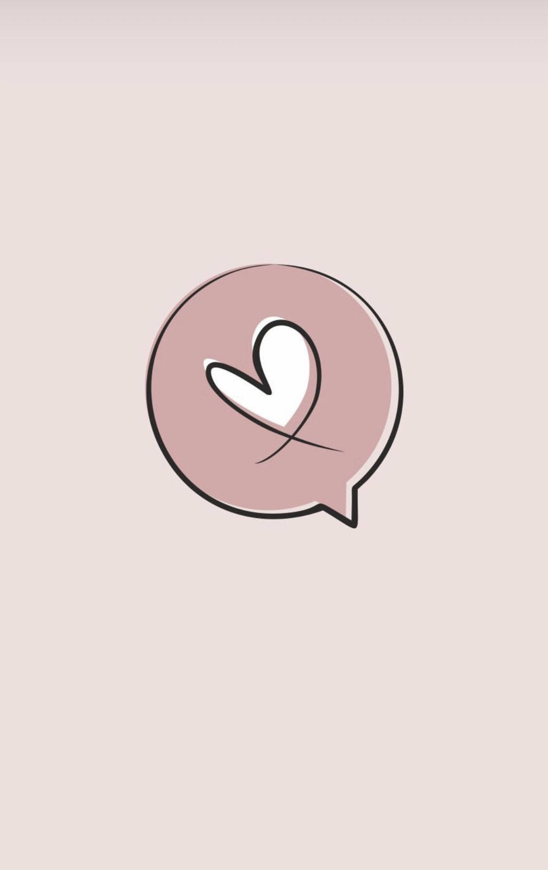 Instagram Hikaye Konuşma Balonu Kalp Duvar Kağıdı