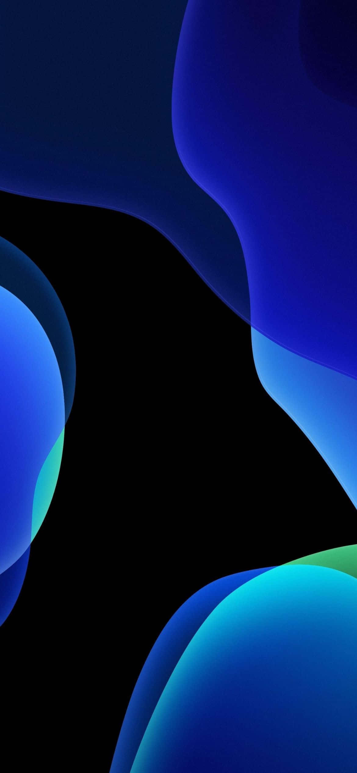 iOS 13 Estetik Mavi Yeşil Arka Plan Duvar Kağıdı