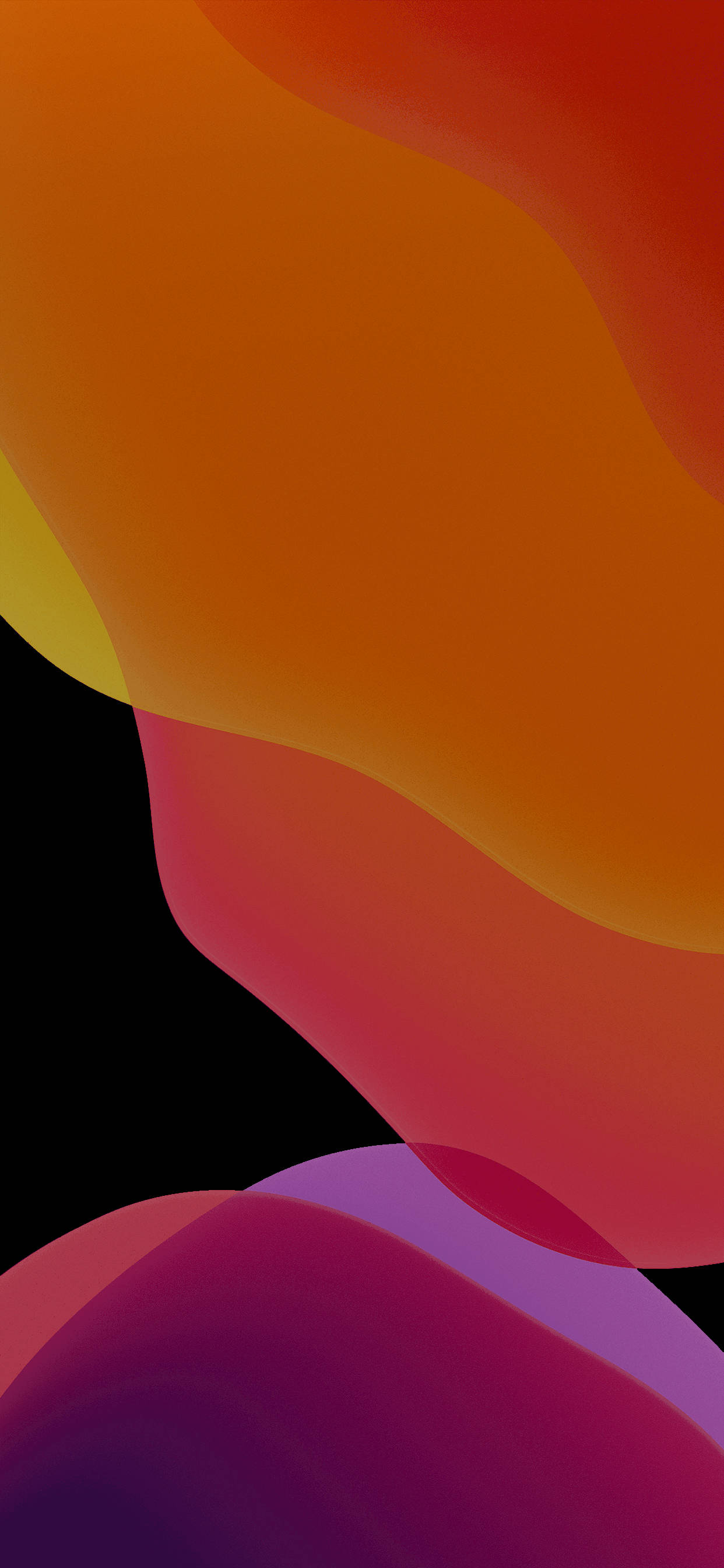iOS 13 Koyu Turuncu Duvar Kağıdı