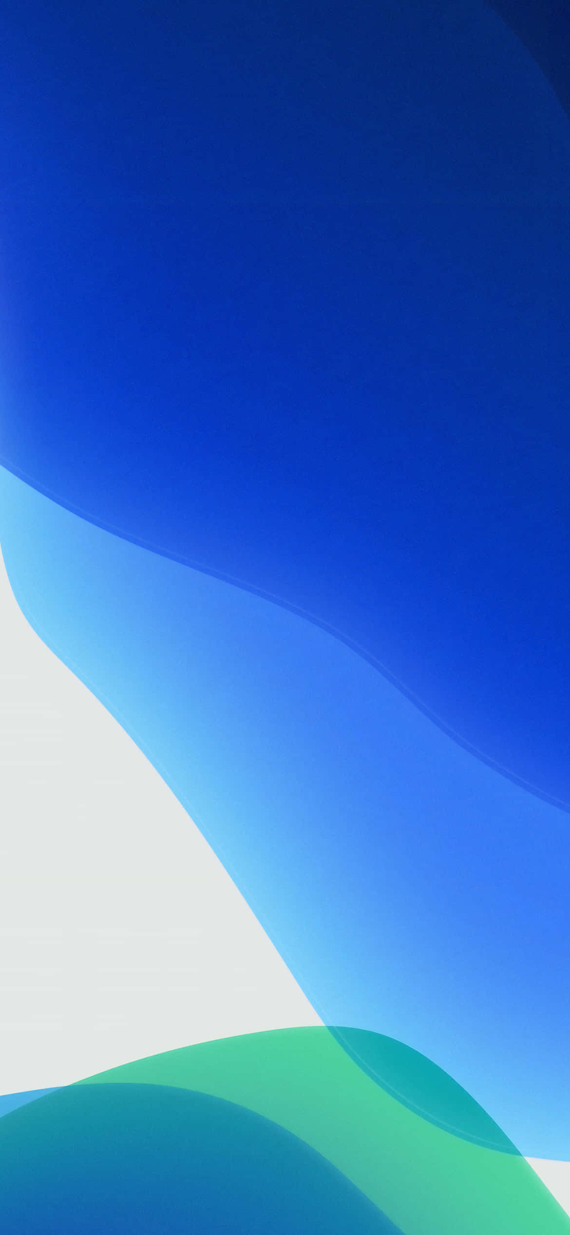 iOS 13 Mavi Beyaz Arka Plan Duvar Kağıdı