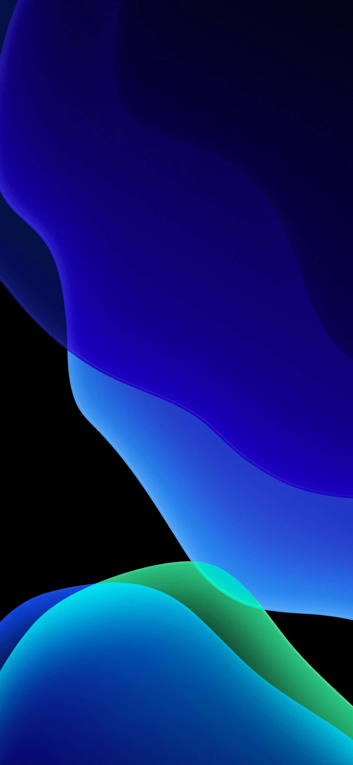 iOS 13 Mavi ve Yeşil Arka Plan Duvar Kağıdı