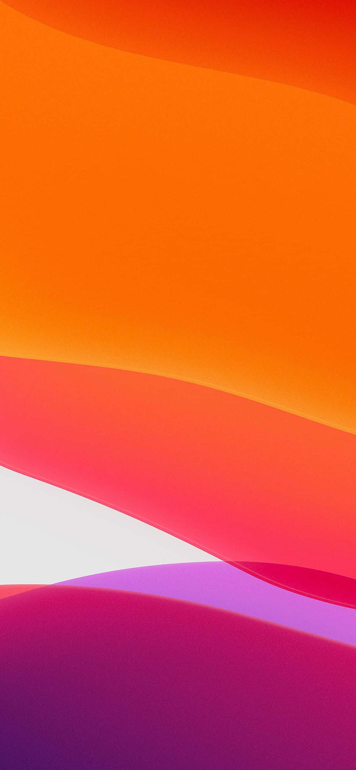 iOS 13 Pembe ve Turuncu Arkaplan Duvar Kağıdı
