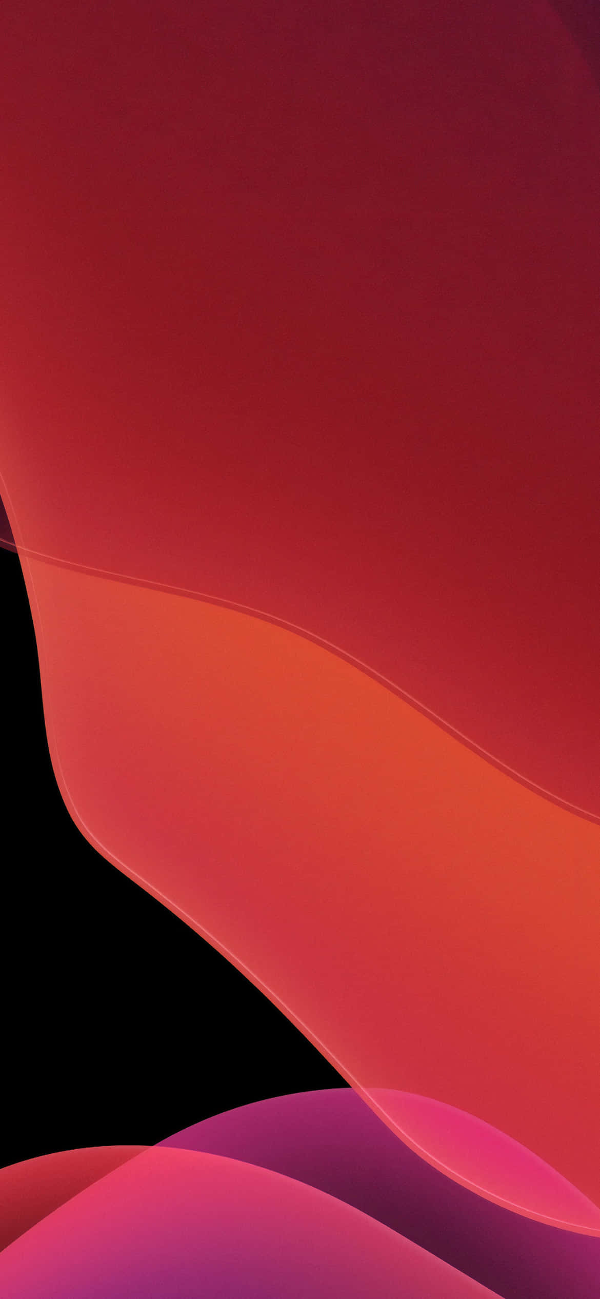 iOS 13 Turuncu ve Kırmızı Estetik Arka Plan Duvar Kağıdı
