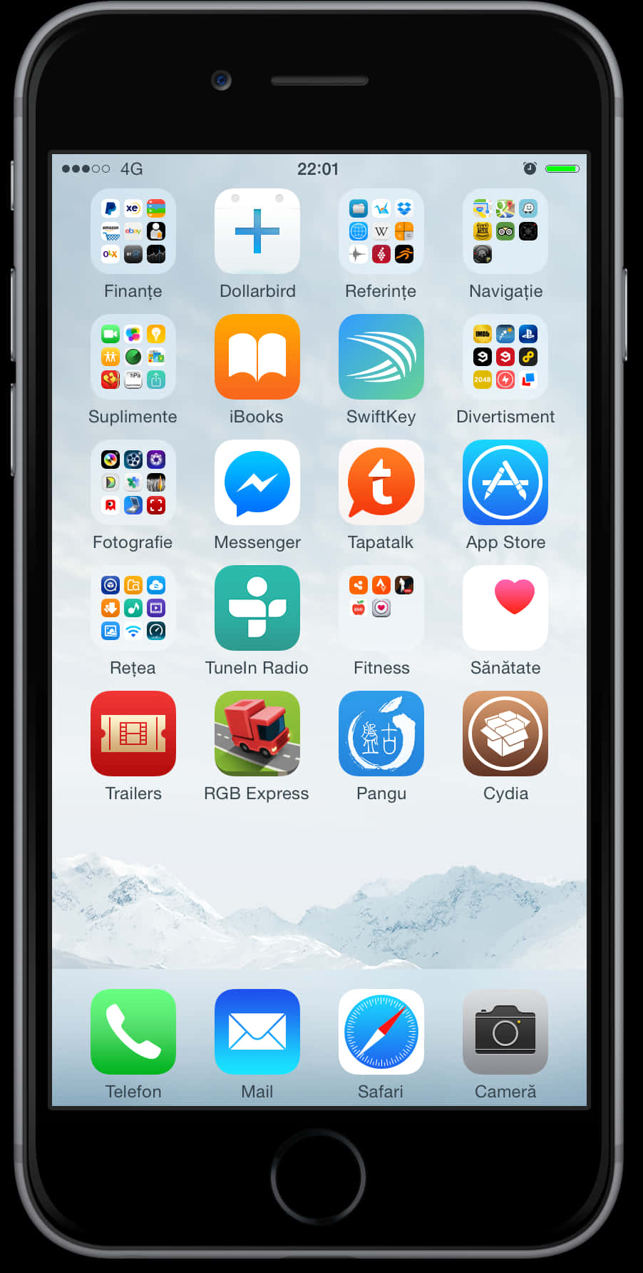 iPhone Ana Ekranı Uygulamalarla Duvar Kağıdı
