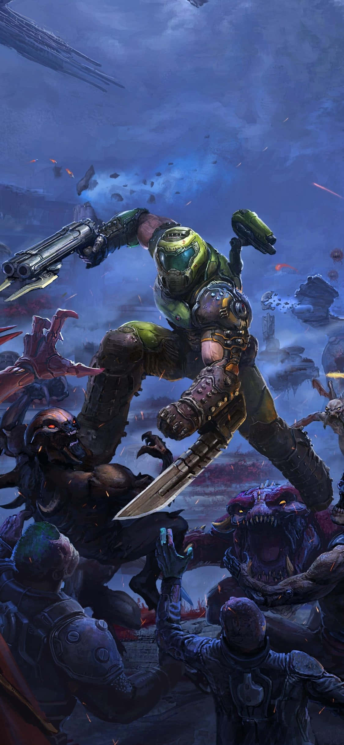 iPhone'unuzda Doom Eternal'ın heyecan verici aksiyonunun keyfini çıkarın Duvar Kağıdı