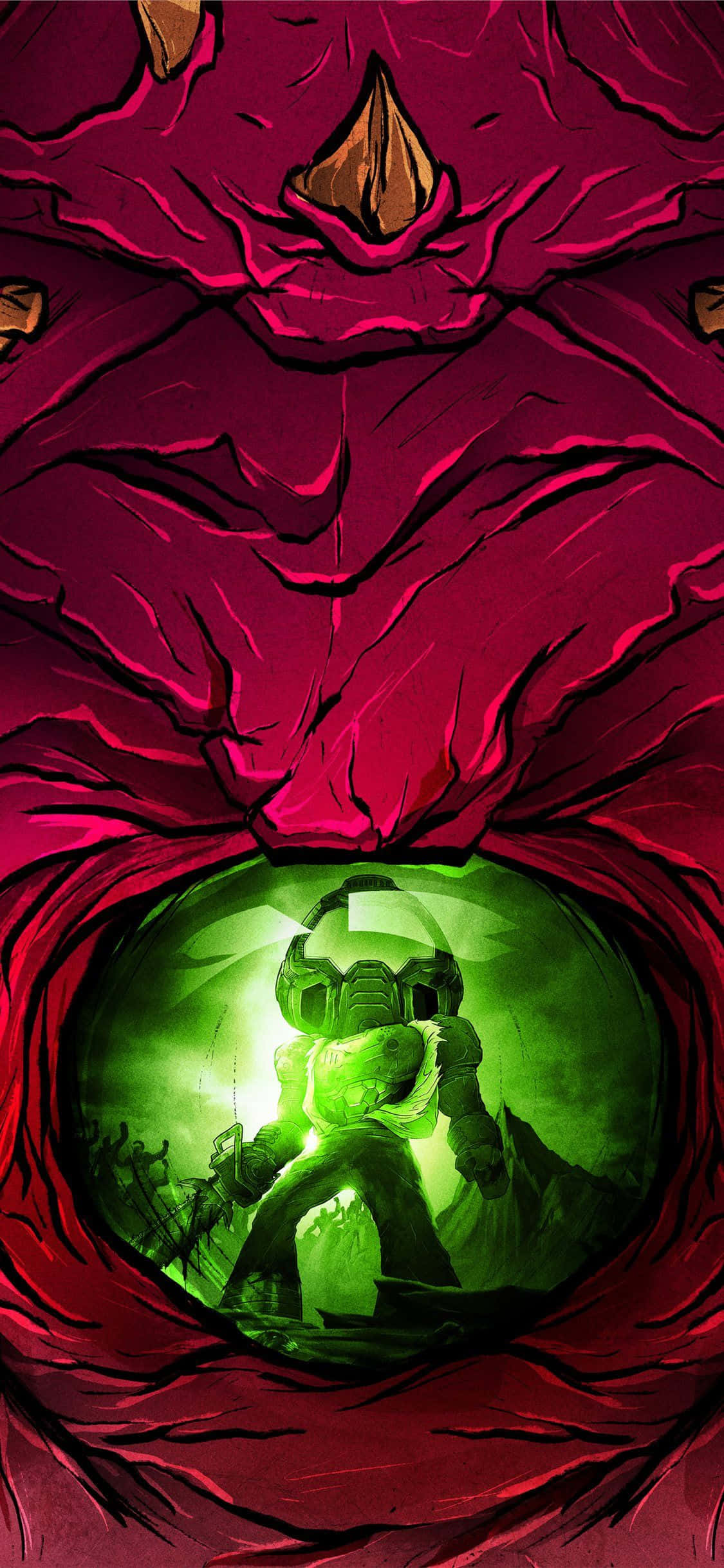 iPhone'unuzdan "Doom Eternal" deneyiminin gücünü açığa çıkarın Duvar Kağıdı