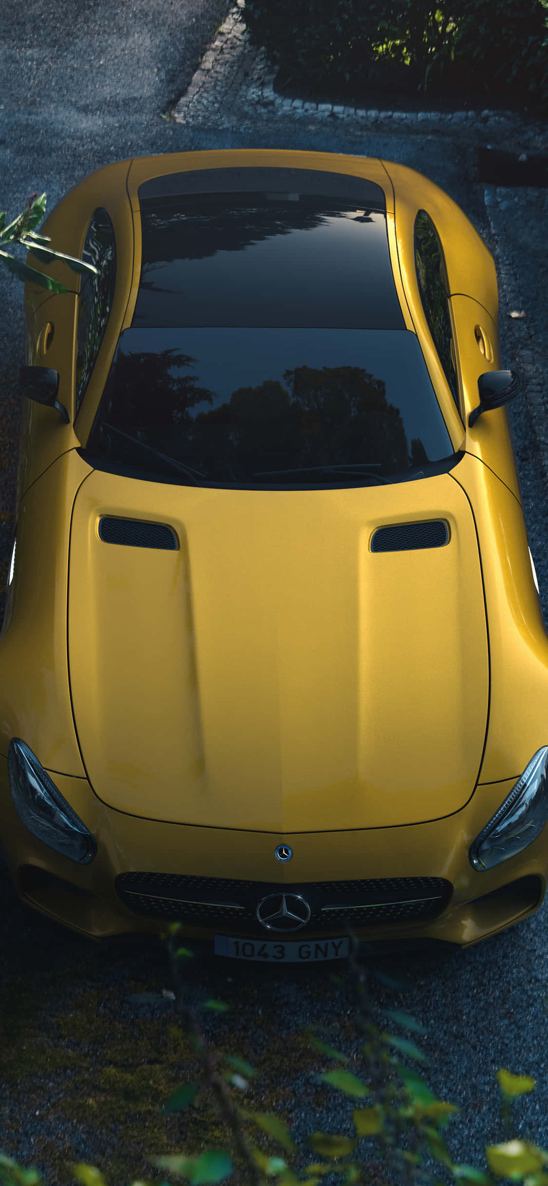 iPhone X AMG GT-R Arka Planı Sarı AMG GT Duvar Kağıdı