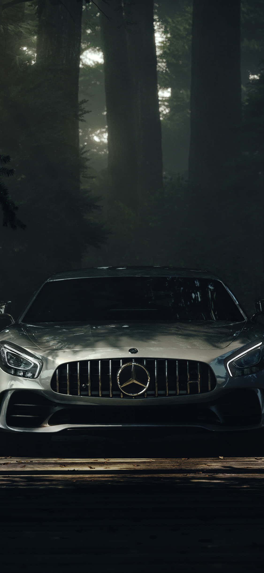 iPhone X AMG GT-R Arka Planı Güneş Işınlı AMG GT Duvar Kağıdı