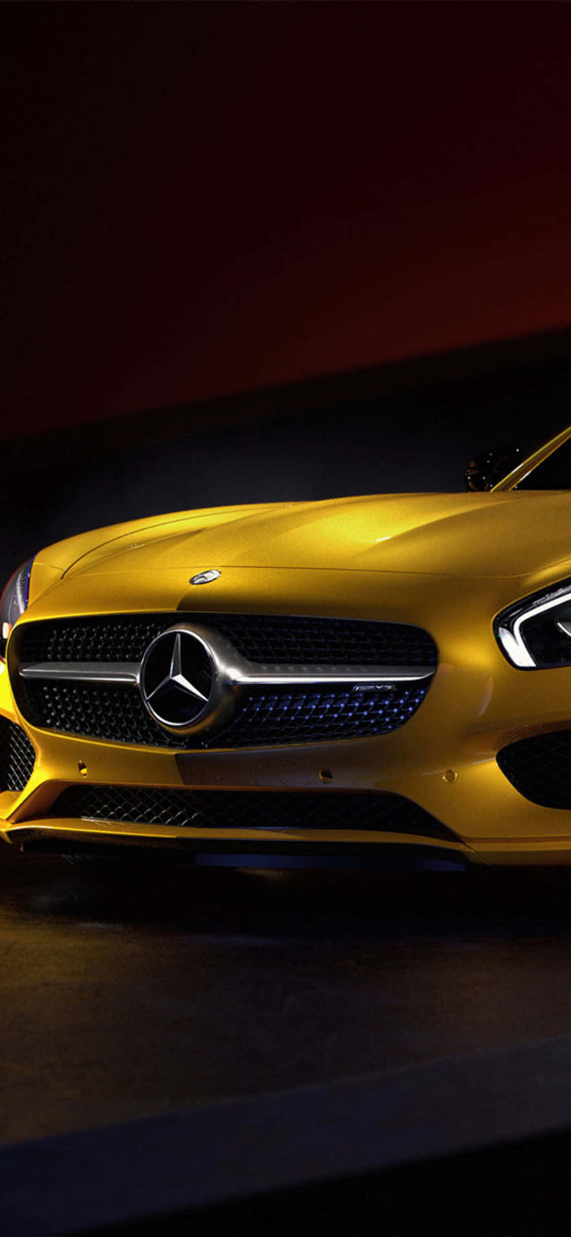 iPhone X Amg Gt-r Arka Planı Hardal Sarısı AMG GT Duvar Kağıdı