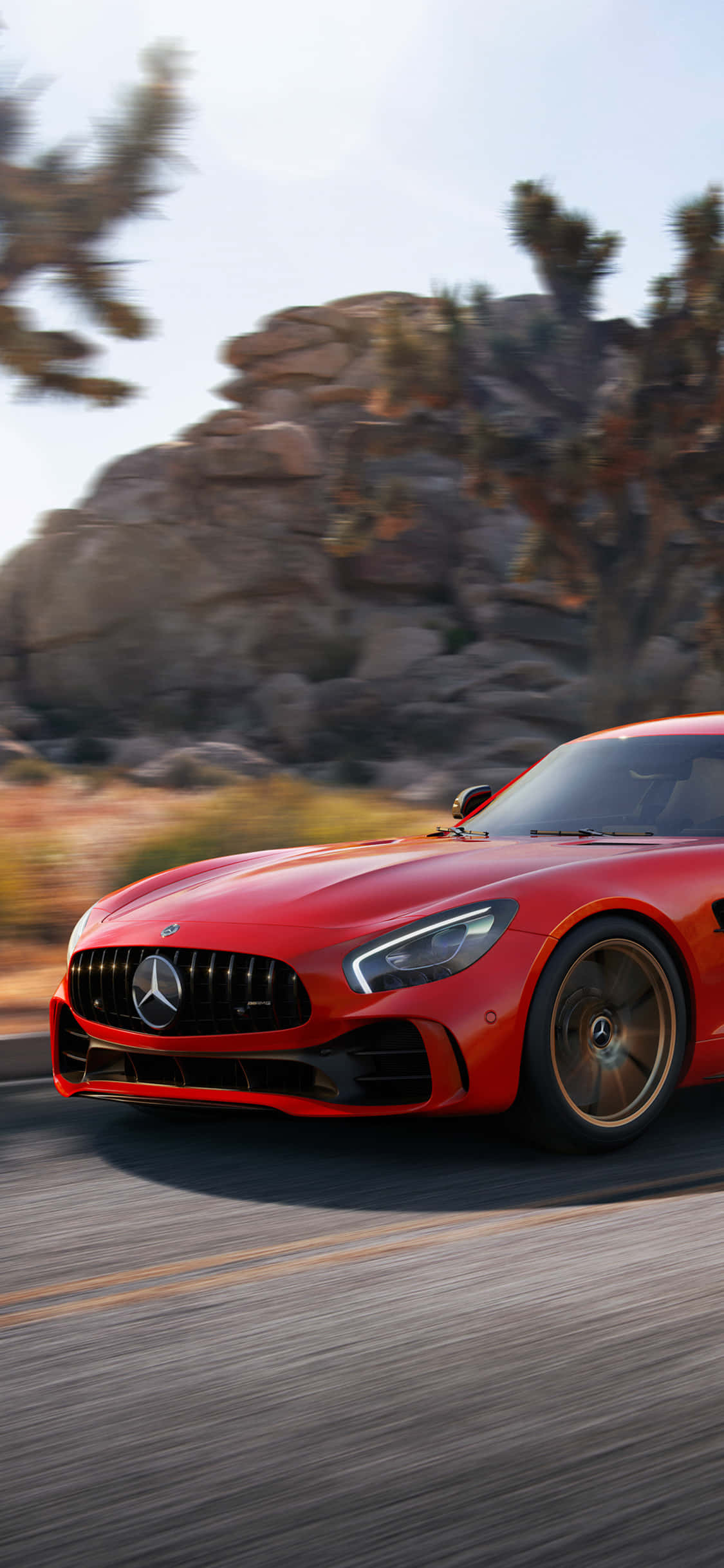 iPhone X AMG GT-R Arka Planı Kırmızı 2018 AMG GTR Duvar Kağıdı