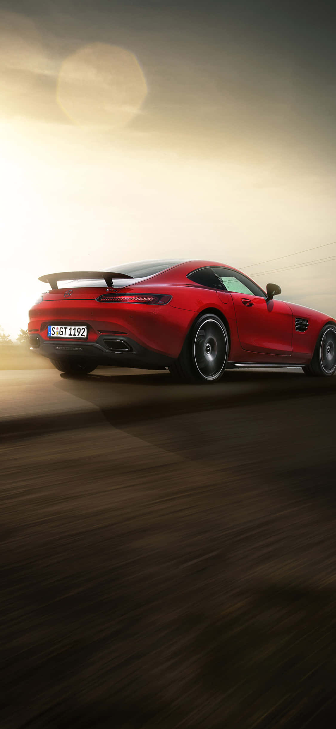 iPhone X AMG GT-R Arka Planı Kırmızı Gövde AMG GT Duvar Kağıdı