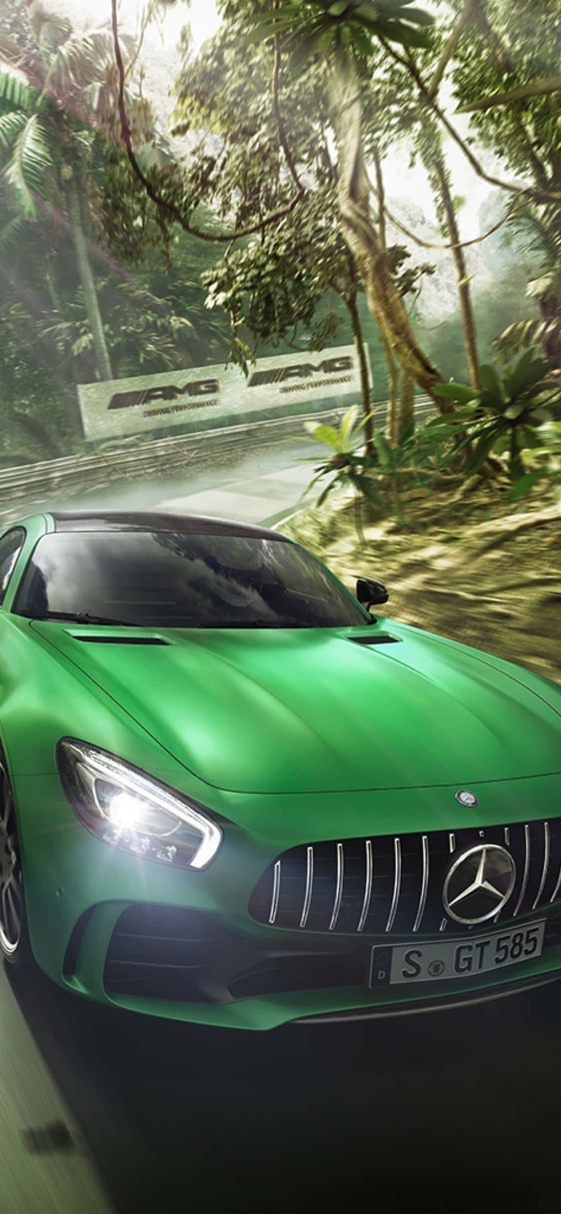 iPhone X Amg Gt-r Duvar Kağıdı AMG GT Yolda Duvar Kağıdı