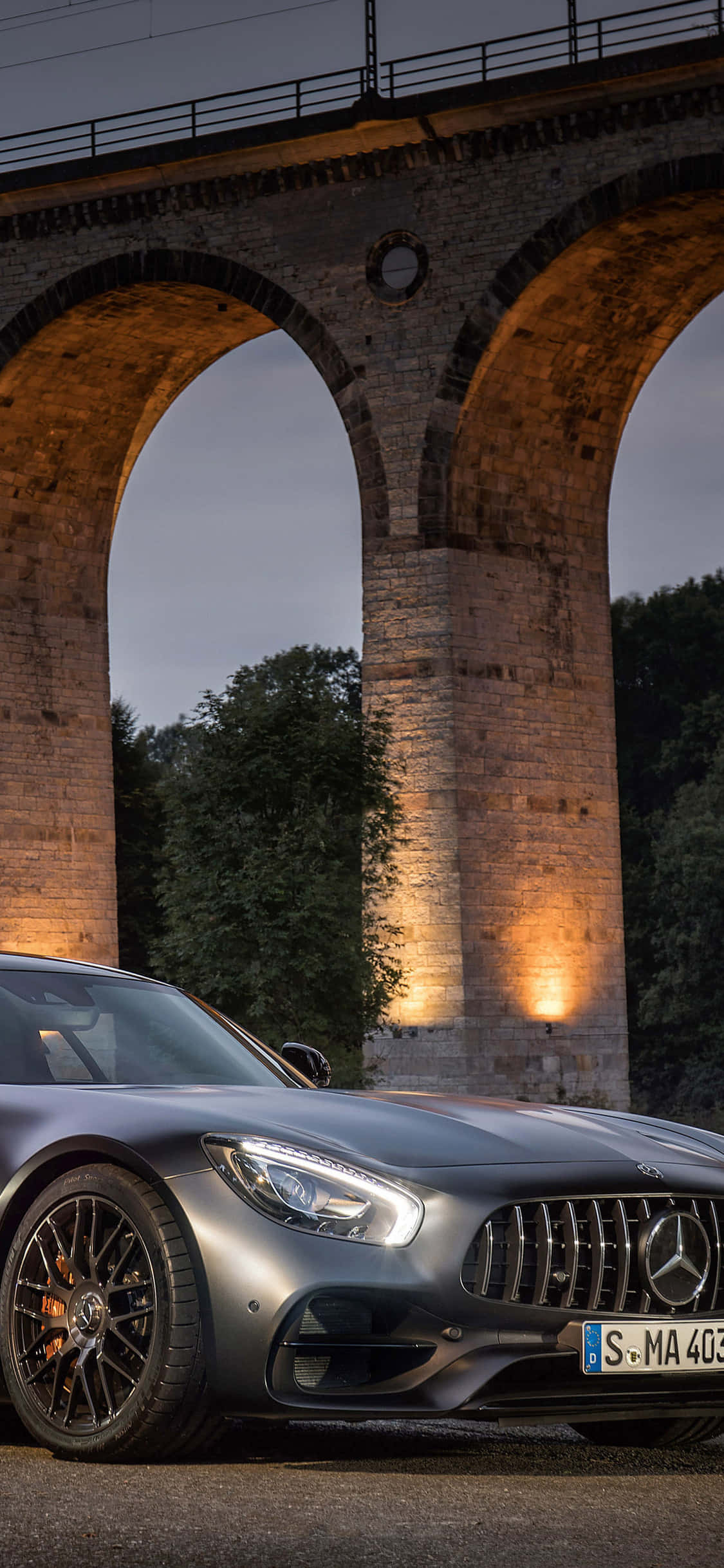 iPhone X Amg Gt-r Duvar Kağıdı Gümüş AMG GT Duvar Kağıdı