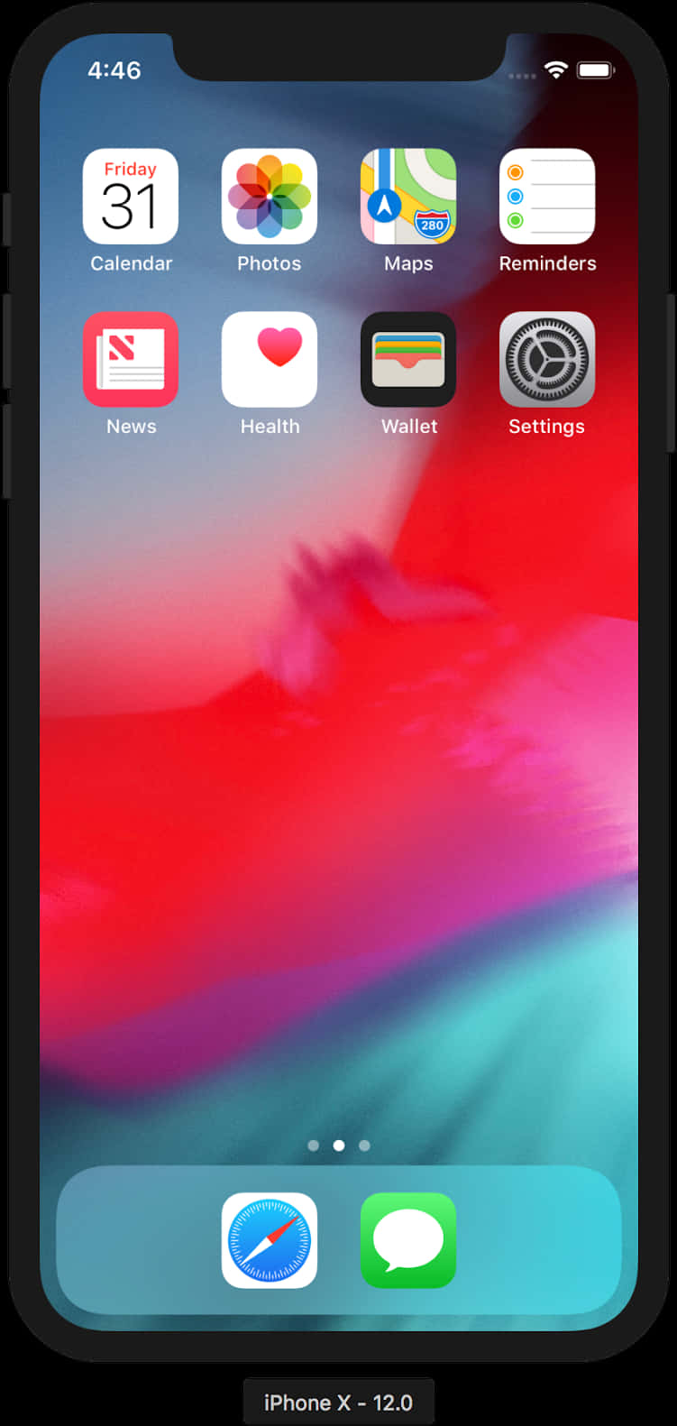 iPhone X Ana Ekran Görüntüsü Duvar Kağıdı