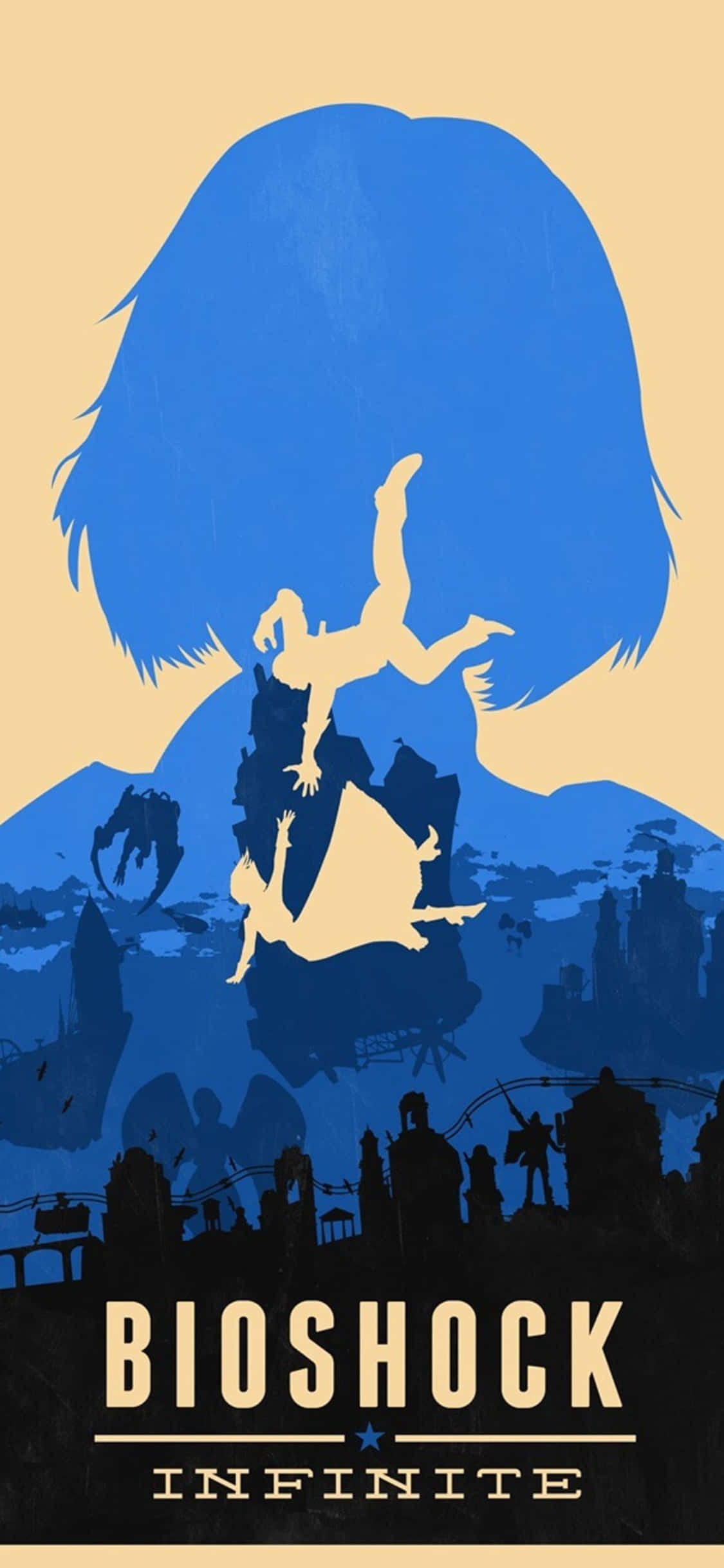 iPhone X Bioshock Infinite Arka Plan Posteri Booker Elizabeth'i Yakalıyor Duvar Kağıdı