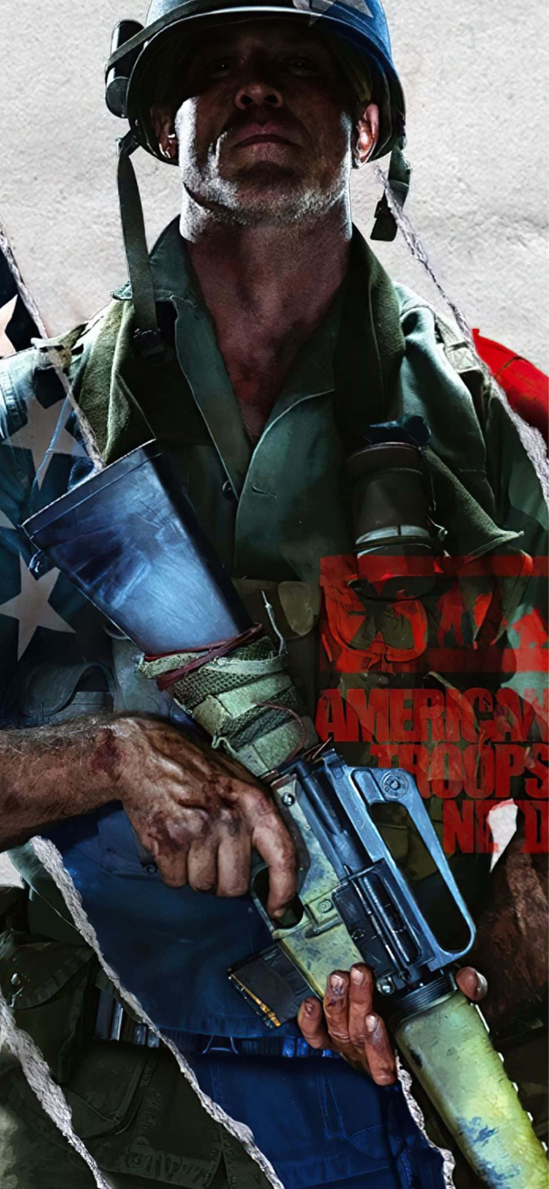iPhone X Call Of Duty Black Ops Cold War Amerikan Karakteri Arkaplanı Duvar Kağıdı