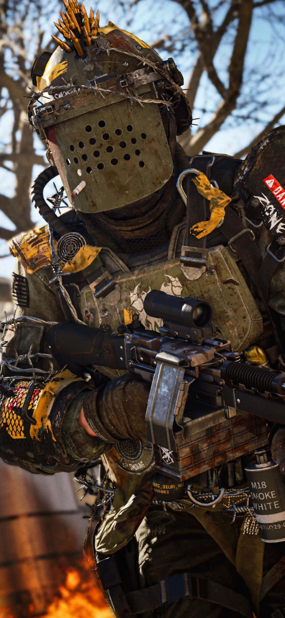 iPhone X Call Of Duty Black Ops Cold War Arkaplan Asker Duvar Kağıdı