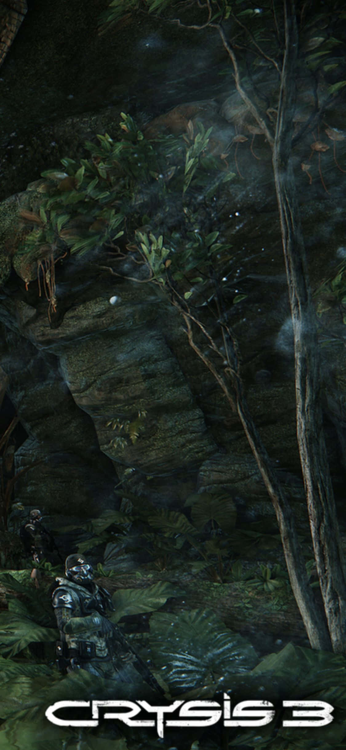 iPhone X Crysis 3 Yeşil Orman Arka Planı Duvar Kağıdı
