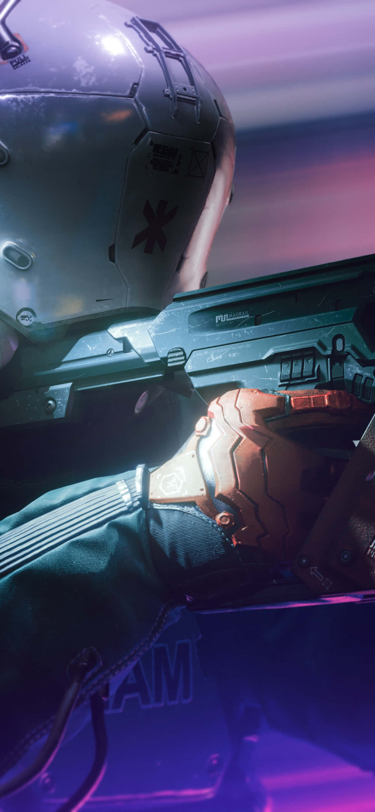 iPhone X Cyberpunk 2077 Arka Plan Polis Duvar Kağıdı