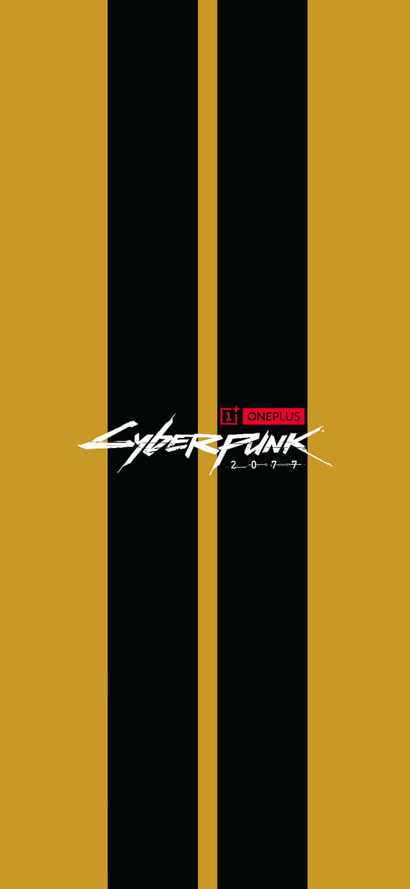 iPhone X Cyberpunk 2077 Arkaplanı Sarı Siyah Çizgili Duvar Kağıdı