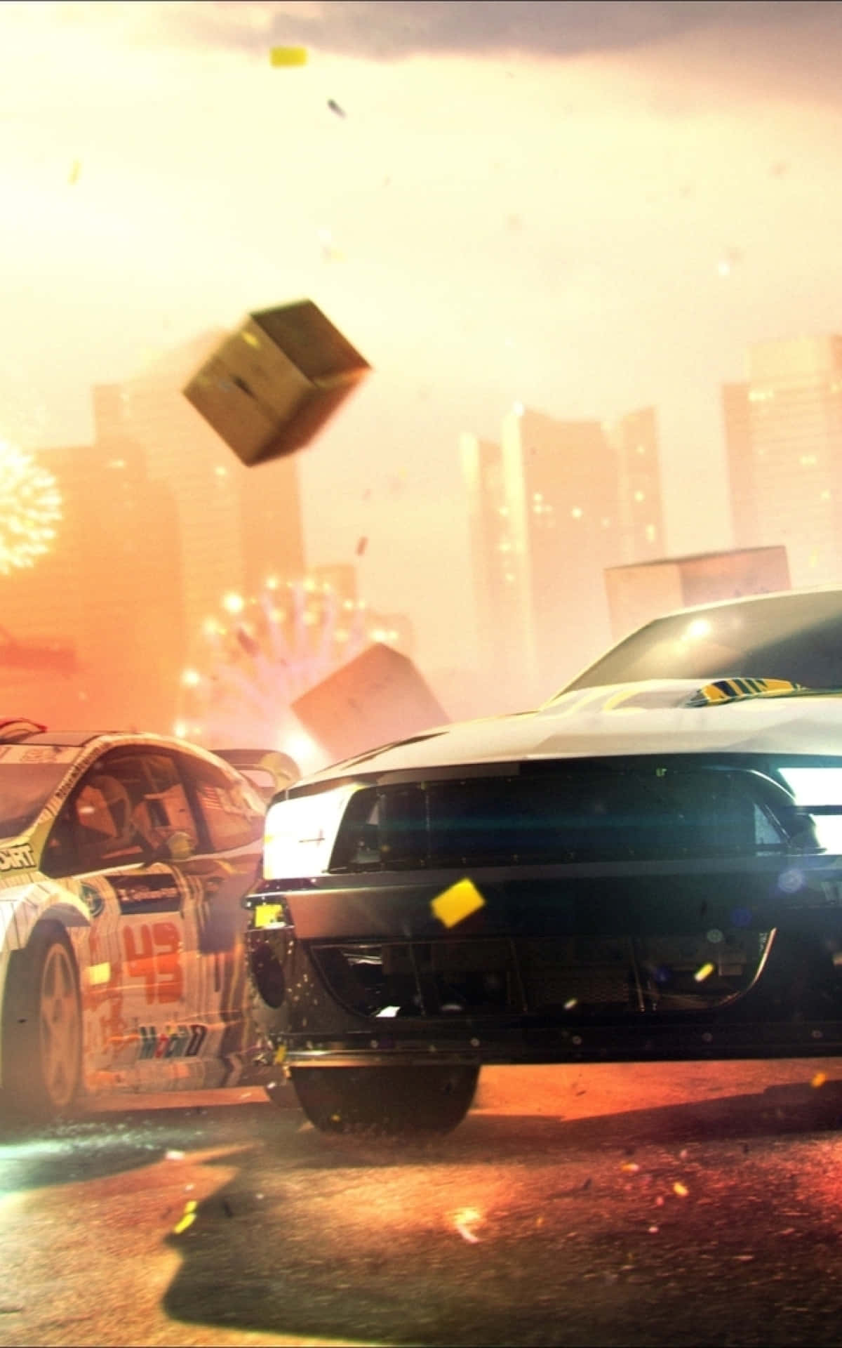 iPhone X Dirt Showdown Karton Kutu Arka Planı Duvar Kağıdı