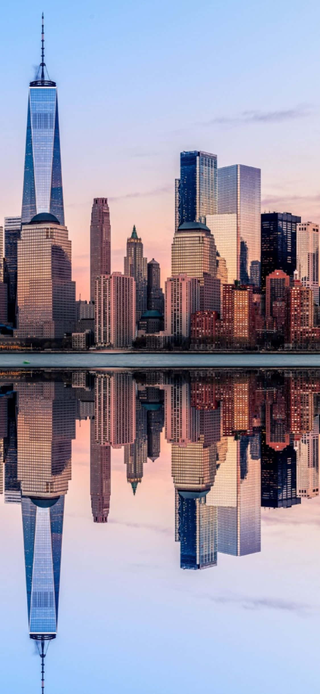 iPhone X Duvar Kağıdında New York Şehir Silüetinin Büyüleyici Manzarası Duvar Kağıdı